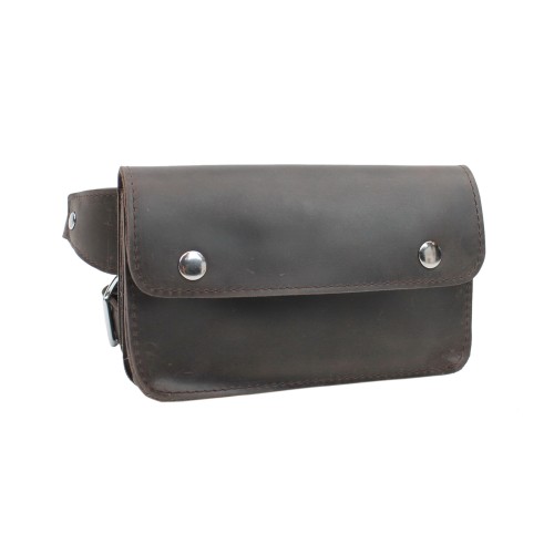 Vintage Cowhide Leather Slim Waist Pack Phone Holder B102.DB