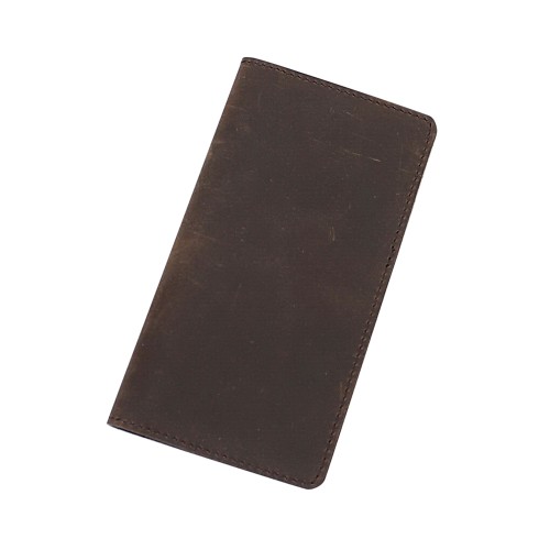 Full Grain Leather Simple Checkbook Cash Folder B160B-DB