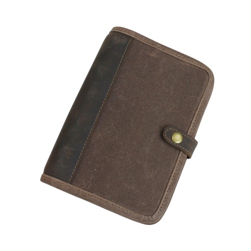 Vintage Leather and Waxed Canvas Combination Journal B250.CB