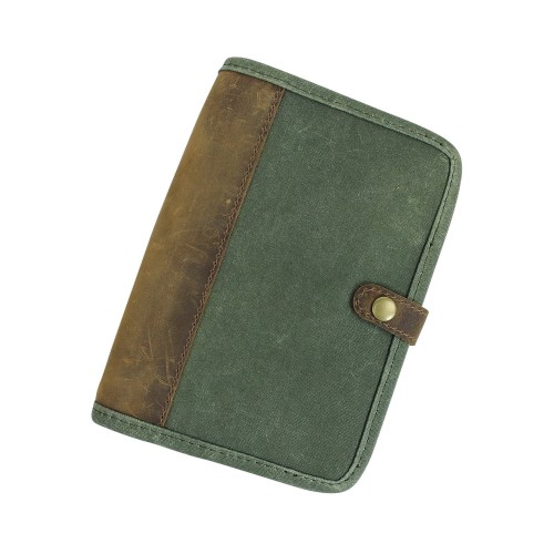 Vintage Leather and Waxed Canvas Combination Journal B250.LG