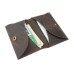 Cowhide Leather Folding Credit Card Cash Holder B25DB