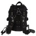 Small Stylish 100% Cotton Canvas Backpack C02.BLK