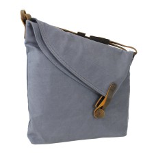 Casual Style Cotton Canvas Cross Body Shoulder Bag C45. Blue Gray