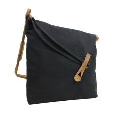 Casual Style Cotton Canvas CrossBody Shoulder Bag C45.Black