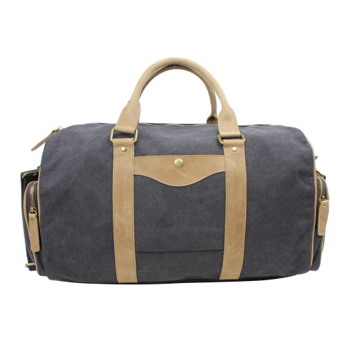 Classic Small Canvas Carry On Duffle Bag CD01. Grey