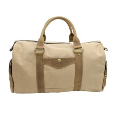 Classic Small Canvas Carry On Duffle Bag CD01. Khaki