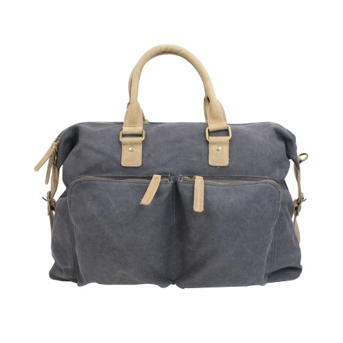 Classic Canvas Over Night Travel Bag CD02.Grey