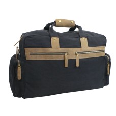 Classic Large Canvas Duffle Travel Bag CD04.Black