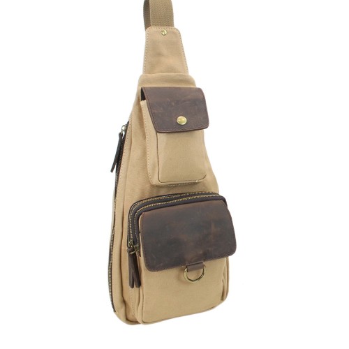 Long Shape Slide Shoulder Chest Pack CK81.Khaki