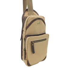 Cotton Canvas Travel Chest Pack CK85.Khaki