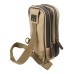 Dual Compartments Cotton Canvas Travel Chest Pack CK86.Khaki