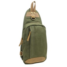 Cotton Canvas Chest Pack Travel Bag CK87.Green