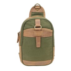 Cotton Canvas Chest Pack Travel Bag CK88.Green