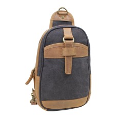 Cotton Canvas Chest Pack Travel Bag CK88.Grey