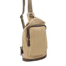 Cotton Canvas Chest Pack Travel Bag CK89.Khaki