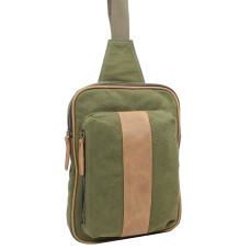 Cotton Canvas Chest Pack Travel Bag CK91.Green