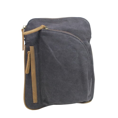 Cotton Canvas Chest Pack Travel Bag CK92.Grey