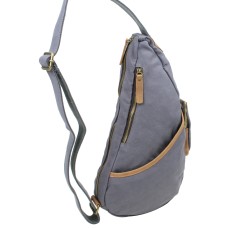 Spacious Shoulder Carry Travel Pack Bag CK93.Blue Grey