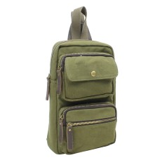 Cotton Canvas Chest Pack Travel Bag CK94.Green