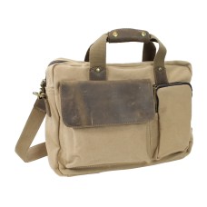 Casual Style Canvas Laptop Messenger Bag CM01.Khaki