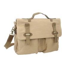 Casual Style Canvas Laptop Messenger Bag CM03.Khaki