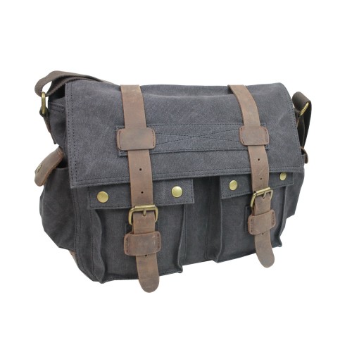 Classic Canvas Messenger Bag CM09.Grey