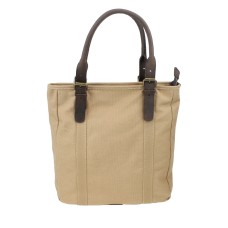 Casual Style Canvas Shoulder Tote CM10.Khaki