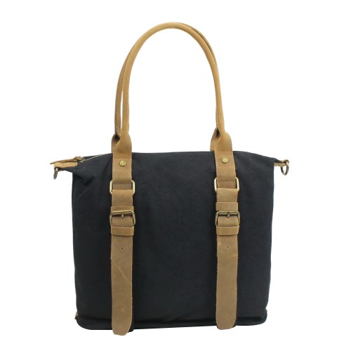 Classic Canvas Shoulder Messenger Bag CM12.Black