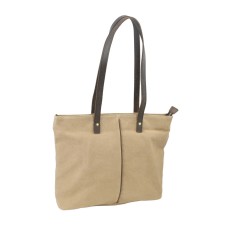 Casual Style Canvas Shoulder Tote CM14.Khaki