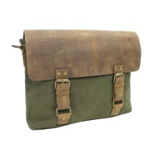 Classic Canvas Messenger Bag CM17. Green