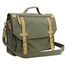 Classic Canvas Laptop Messenger Bag CM18.Green