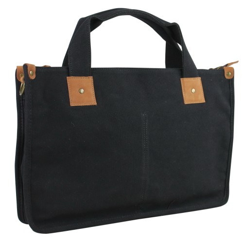 Canvas Messenger Casual Bag with Lift Handle CM34.BLK