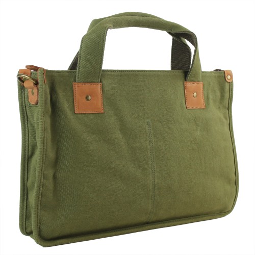 Canvas Messenger Casual Bag with Lift Handle CM34.GRN