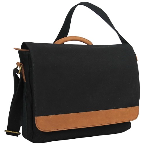 Casual Style Canvas Laptop Messenger Bag CM56.BLK