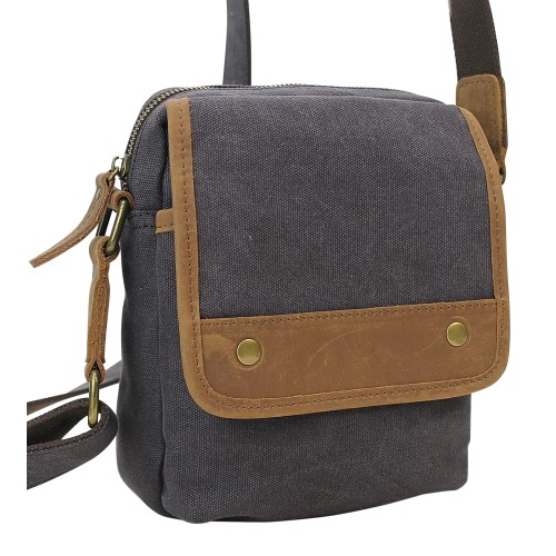 Vintage Cotton Canvas Small Shoulder Bag CS11.GRY