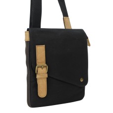 Vintage Cotton Canvas Small Shoulder Bag CS15.BLK