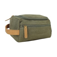 Cotton Canvas Travel Toiletry Bag CT01.GRN