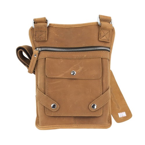 FREELANCER - Leather Pouch Kindle Sling Bag L11.Nature Brown