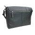 Full Grain Leather Messenger Bag Asymmetrical L14.Black