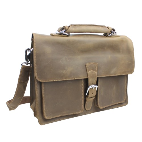 Cowhide Leather Pro Briefcase L64.Distress