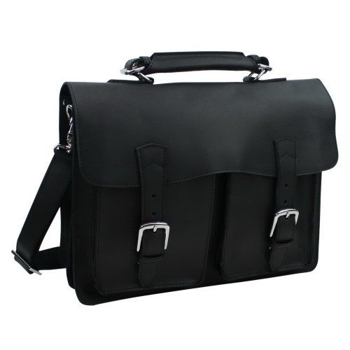 Cowhide Leather Pro Briefcase L66.Black