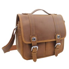 Full Grain Cowhide Leather Camera Bag LH16.Brown