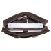 Cowhide Leather Messenger Bag w/Luggage Strap Holder LM16.Dark Brown