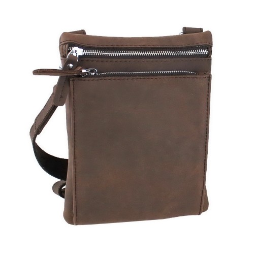 Cowhide Leather Slim Cross-Body Waist Bag LS35.DS