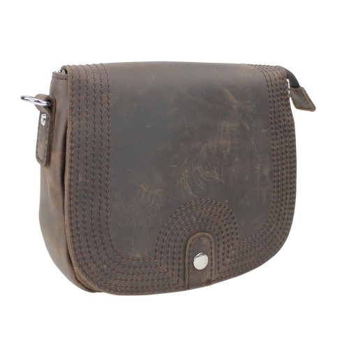 Cowhide Leather Slim Sling Shoulder Bag LS41.VD