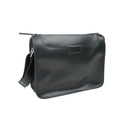 Full Grain Leather Shoulder Bag LS53.BLK