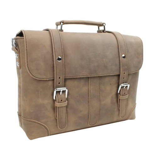 Classic Medium Full Grain Leather Messenger Laptop Bag M61.DS