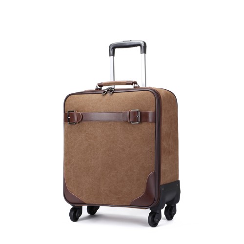 M.G. Canvas Wheel Luggage mu3001. Coffee