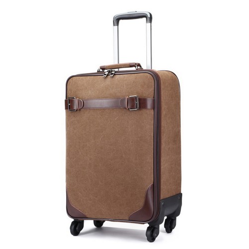 M.G. Canvas Wheel Luggage mu3002. Coffee