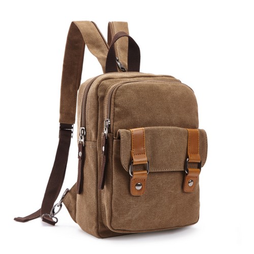 M.G. Canvas Backpack mu8528. Coffee